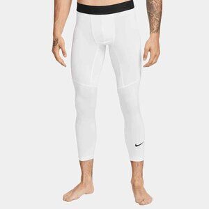 Nike Men's Pro Dri-FIT 3/4-Length Fitness White Tights XL